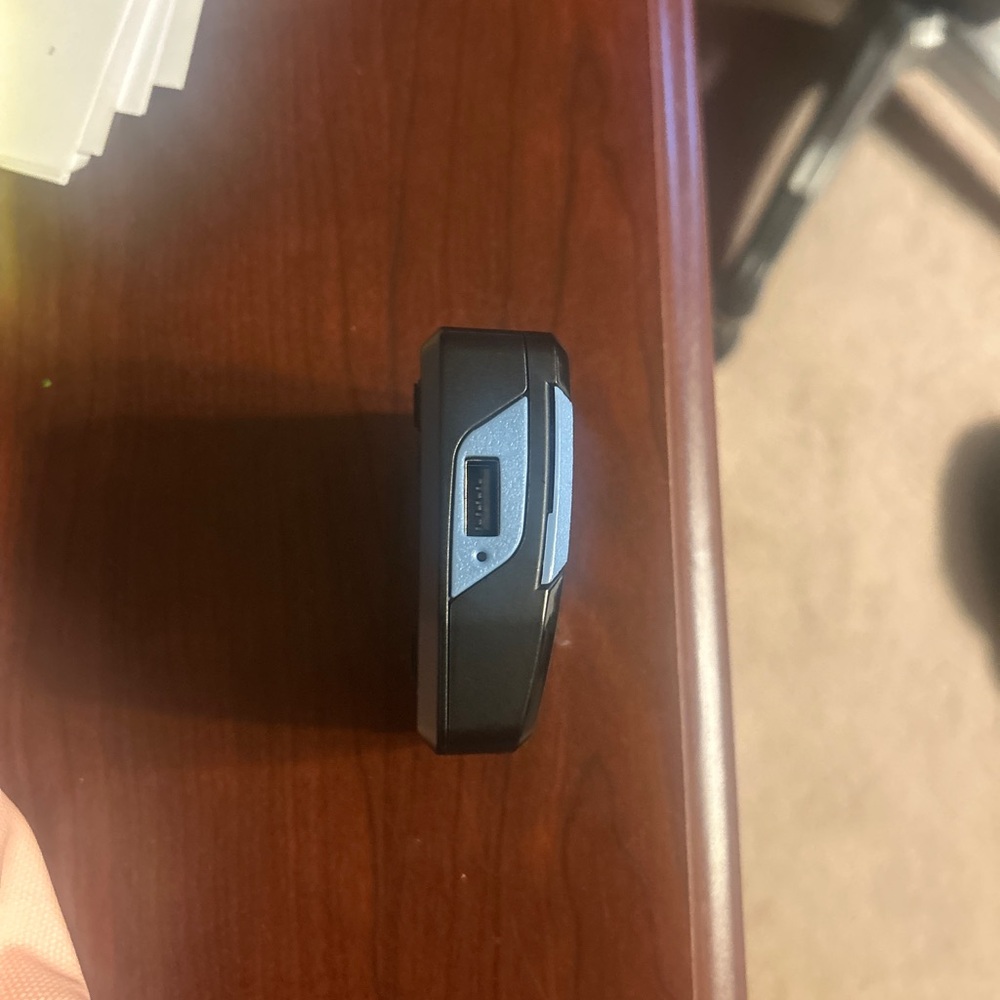 Black and Blue Electronic Device